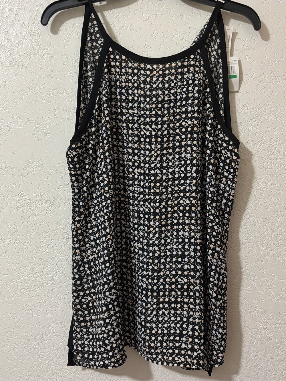 Spense Black Print Sleeveless Blouse